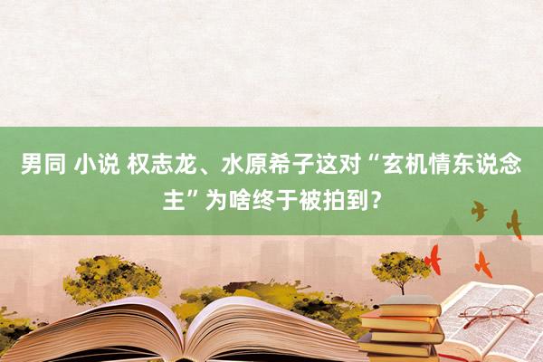 男同 小说 权志龙、水原希子这对“玄机情东说念主”为啥终于被拍到？