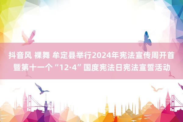 抖音风 裸舞 牟定县举行2024年宪法宣传周开首暨第十一个“12·4”国度宪法日宪法宣誓活动