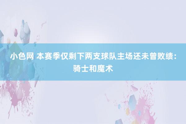 小色网 本赛季仅剩下两支球队主场还未曾败绩：骑士和魔术